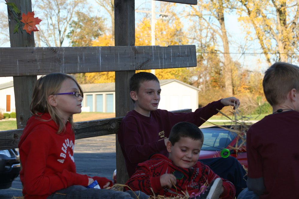 Kids on Hayride